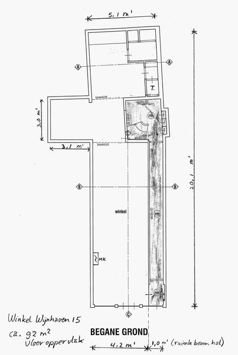 Wijnhaven 15, Delft plattegrond-0