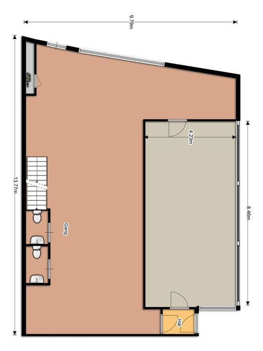 Rotterdamseweg 386 B 1, Delft plattegrond-0