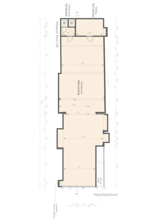 Hippolytusbuurt 21, Delft plattegrond-1