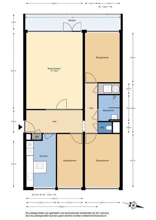 Roland Holstlaan 968, Delft plattegrond-0
