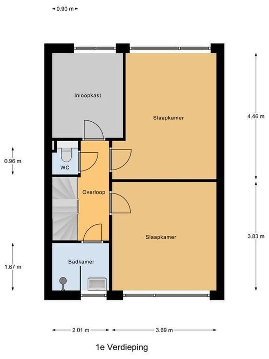 Wielengahof 47, Delft plattegrond-2