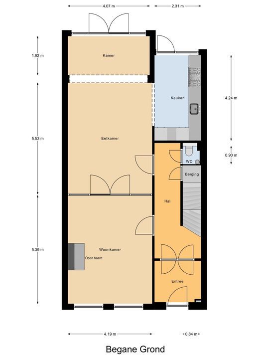 Spoorsingel 83, Delft plattegrond-0