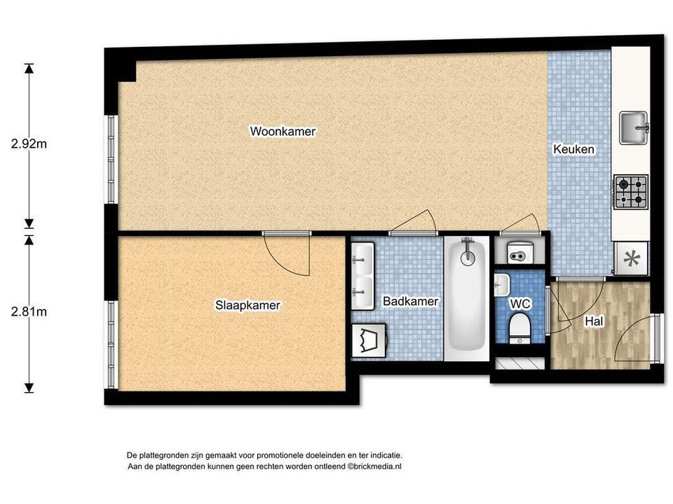 Kromstraat 28 B, Delft plattegrond-0