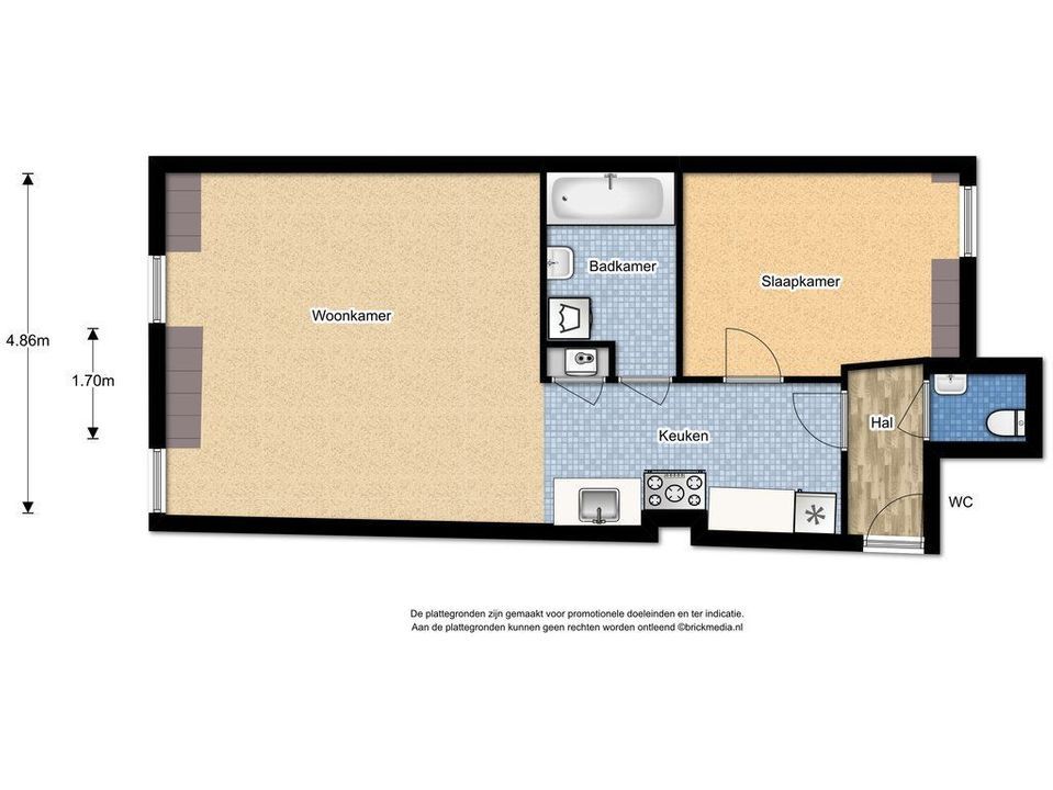 Kromstraat 28 L, Delft plattegrond-0