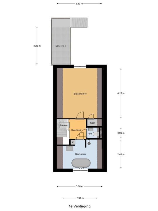 Hoefijzersteeg 18, Delft plattegrond-2