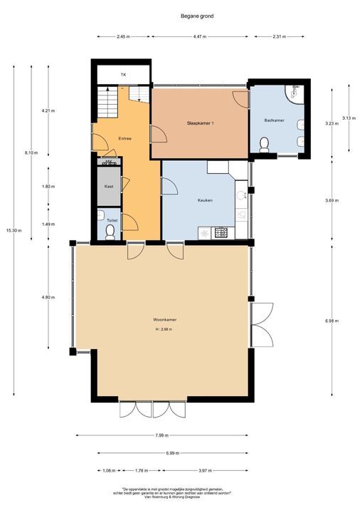 de Mare 18, Rijswijk plattegrond-0