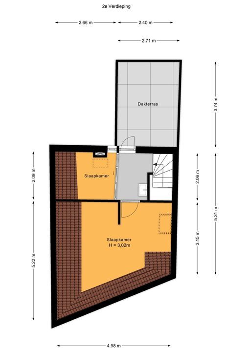 Oosteinde 214, Delft plattegrond-0