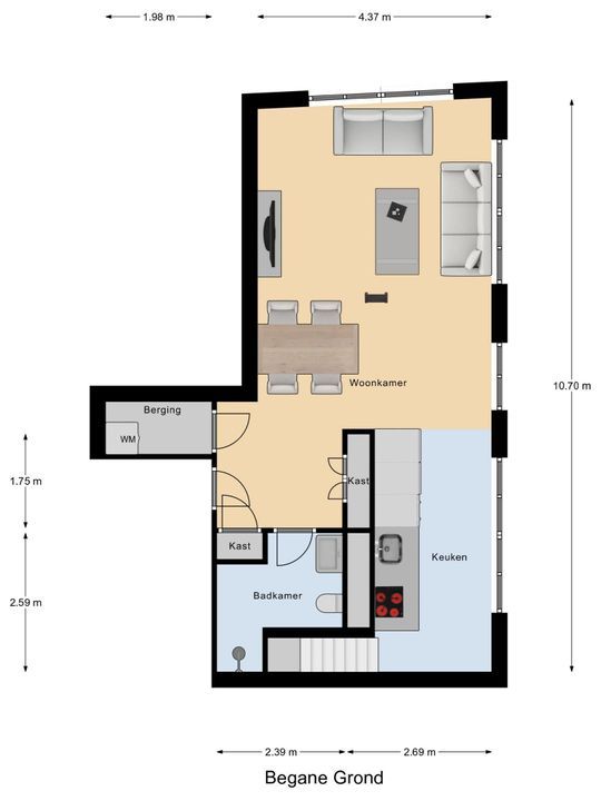 Markt 1 F, Delft plattegrond-0