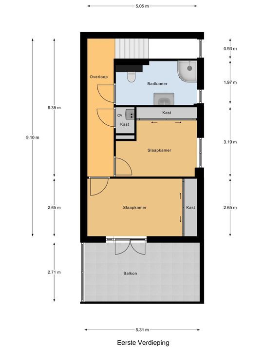 Spiegelmakerstraat 9, Delfgauw plattegrond-5