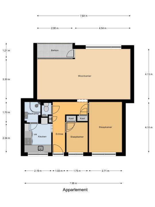 Willem van Aelststraat 19 I, Delft plattegrond-0