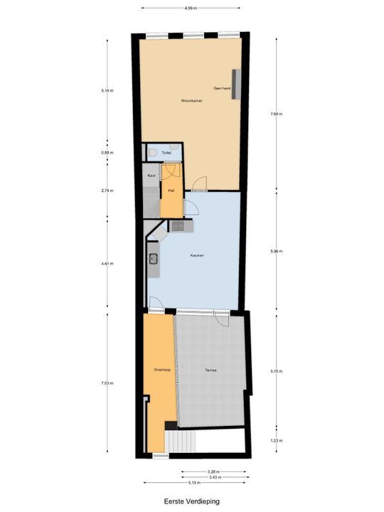 Burgwal 10, Delft plattegrond-2