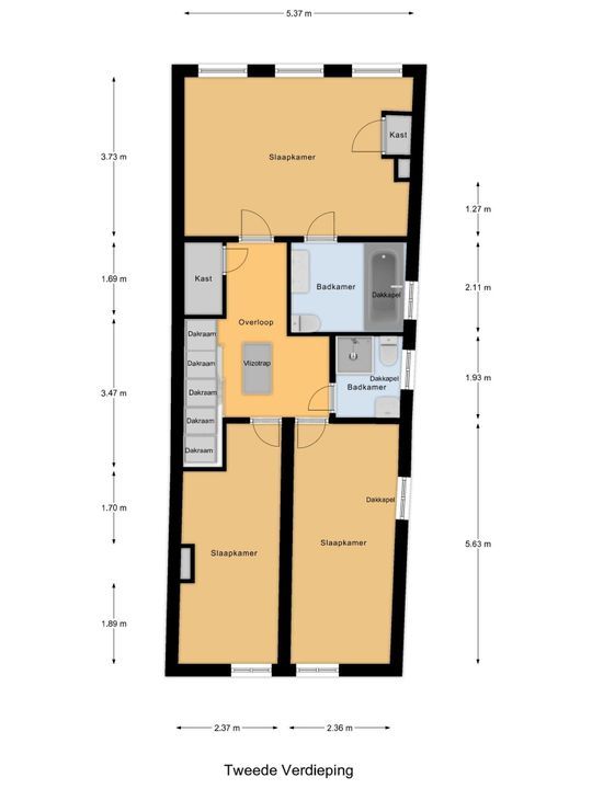 Burgwal 10, Delft plattegrond-4