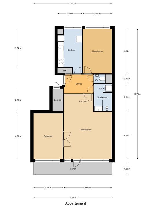 Roland Holstlaan 1209, Delft plattegrond-0