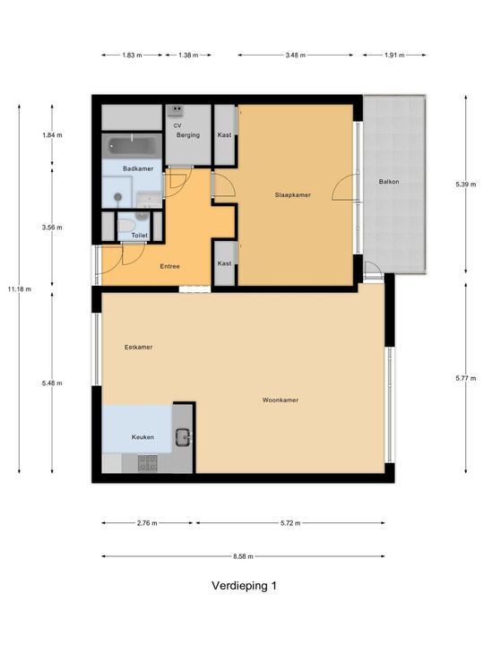 Plein Delftzicht 51, Delft plattegrond-0