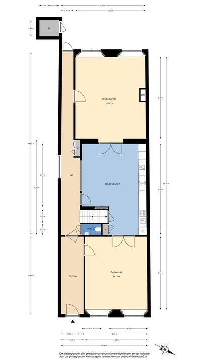 Koornmarkt 71, Delft plattegrond-1