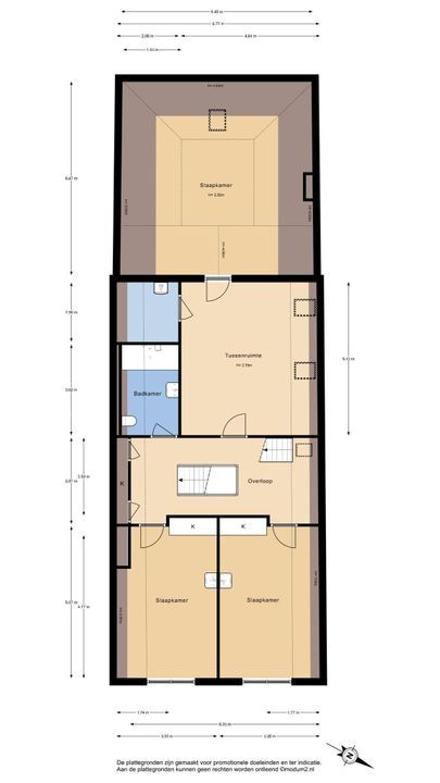 Koornmarkt 71, Delft plattegrond-3