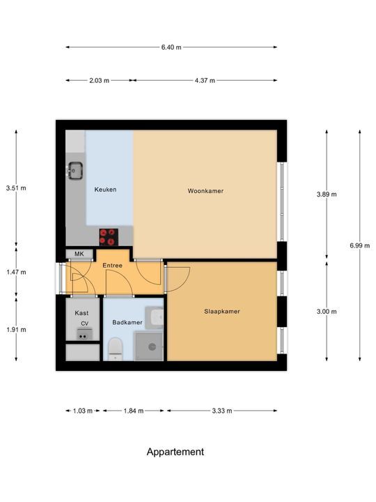 Charlotte de Bourbonstraat 25, Delft plattegrond-0