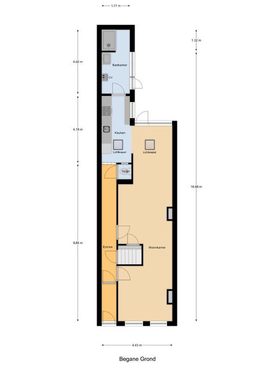 Oostsingel 93, Delft plattegrond-0