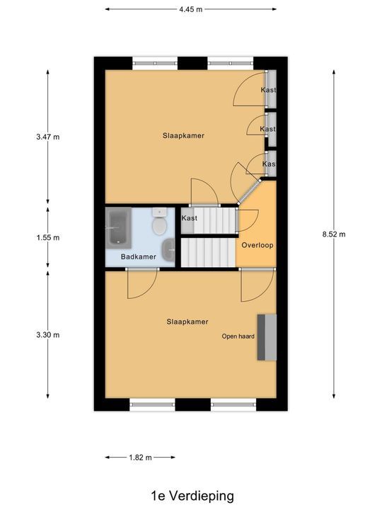 Oostsingel 93, Delft plattegrond-4