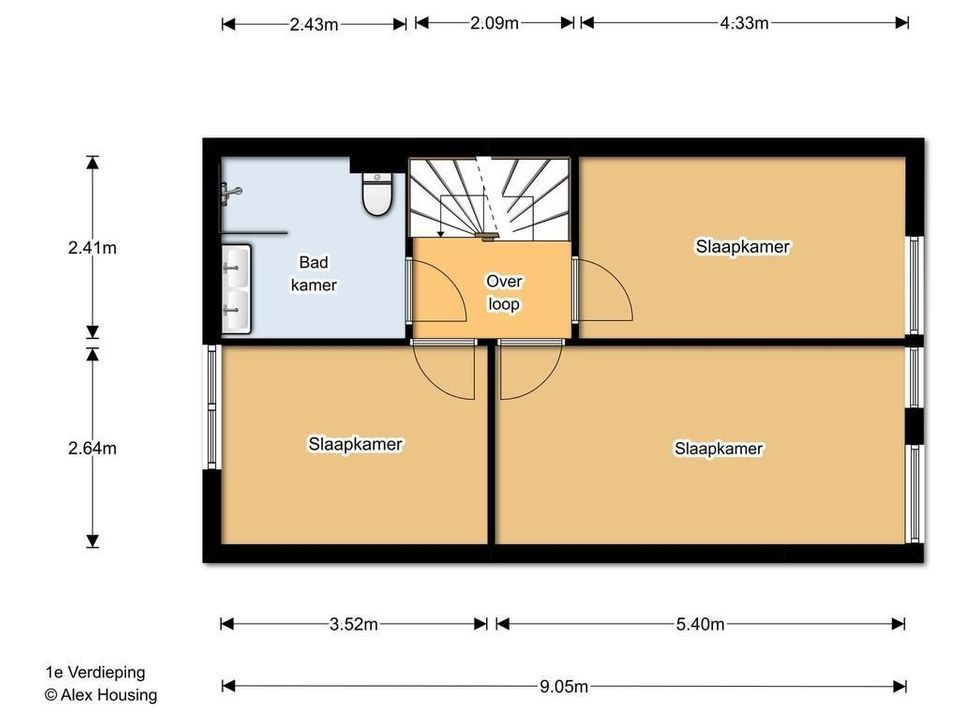 Bezembinderstraat 14, Delfgauw plattegrond-2