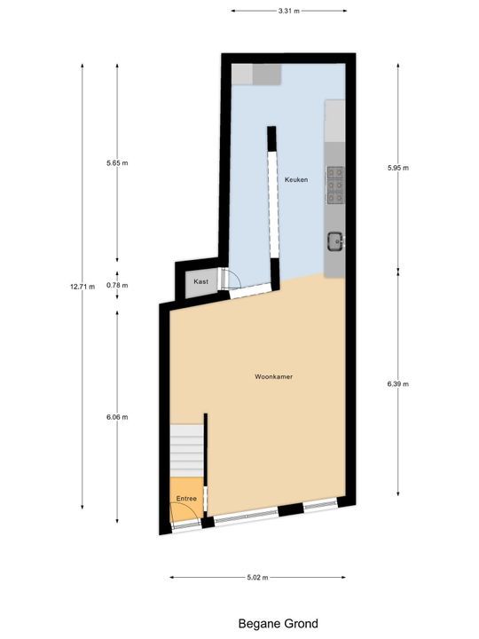 Kolk 16 A, Delft plattegrond-0