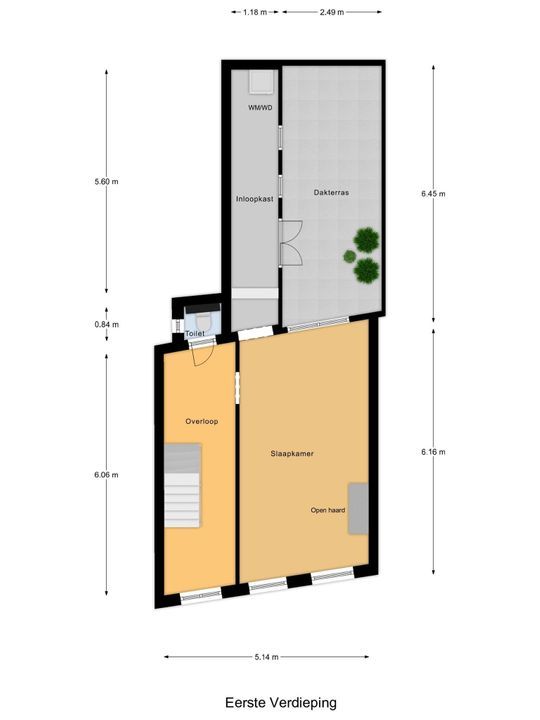 Kolk 16 A, Delft plattegrond-2