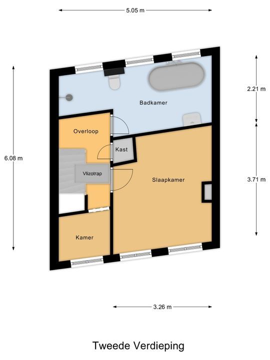 Kolk 16 A, Delft plattegrond-4