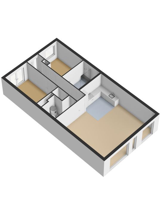 Yperstraat 4 D, Delft plattegrond-1