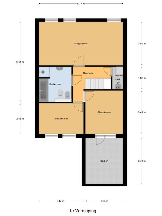 Lausbergstraat 20, Delft plattegrond-2