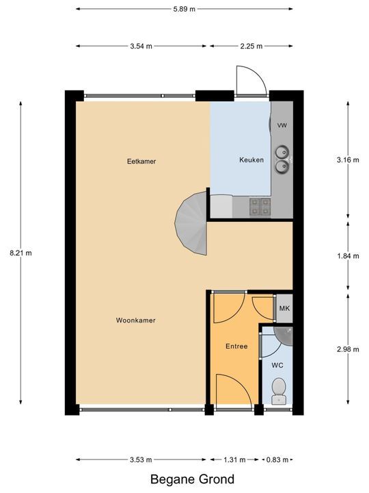 Willem Bilderdijkhof 160, Delft plattegrond-0