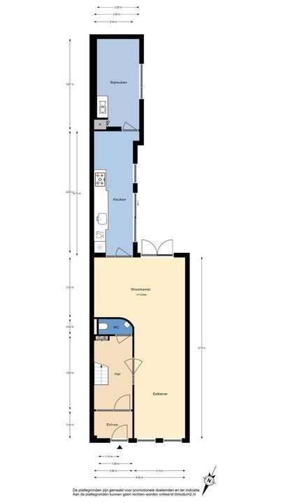 Cornelis Trompstraat 2, Delft plattegrond-1