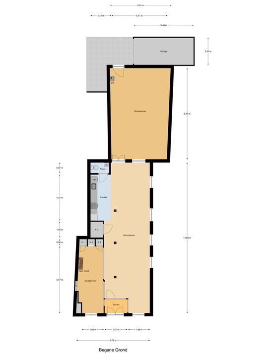 Buitenwatersloot 123, Delft plattegrond-0