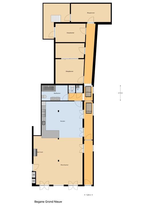 Buitenwatersloot 123, Delft plattegrond-2