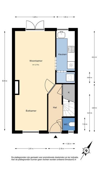 Javastraat 11, Delft plattegrond-1