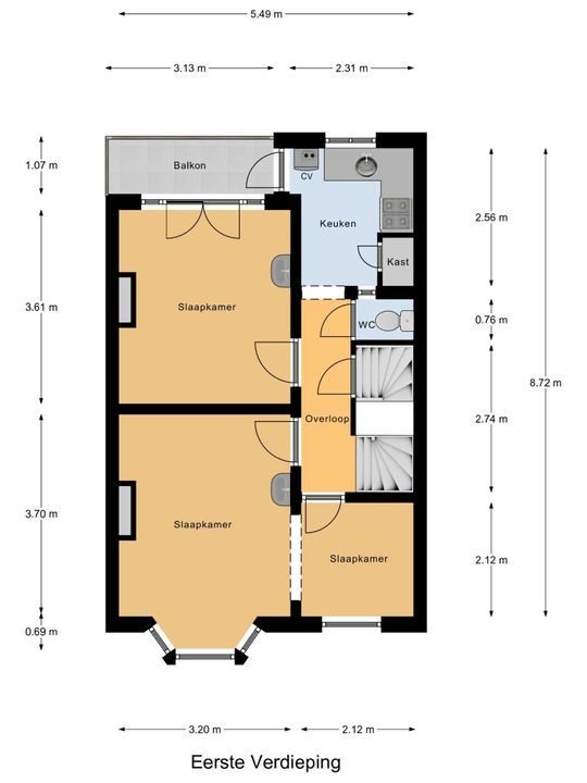 Delfgauwseweg 105, Delft plattegrond-2