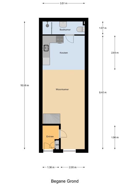 Oranje Plantage 9, Delft plattegrond-0