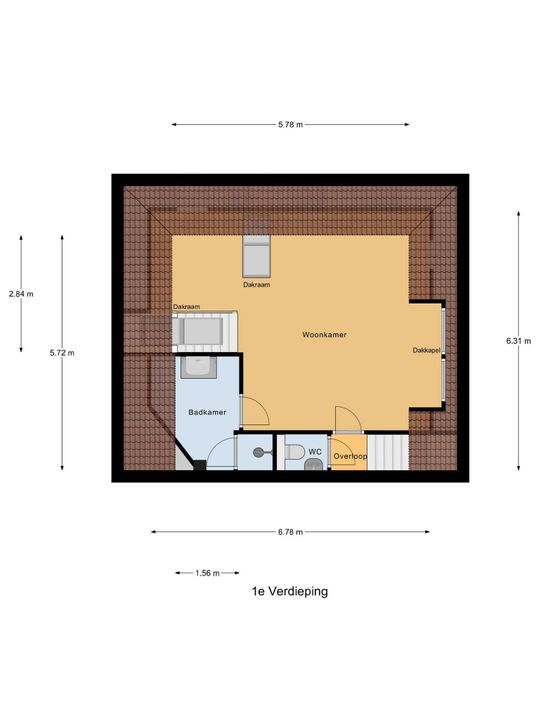 Simonsstraat 103 D, Delft plattegrond-2