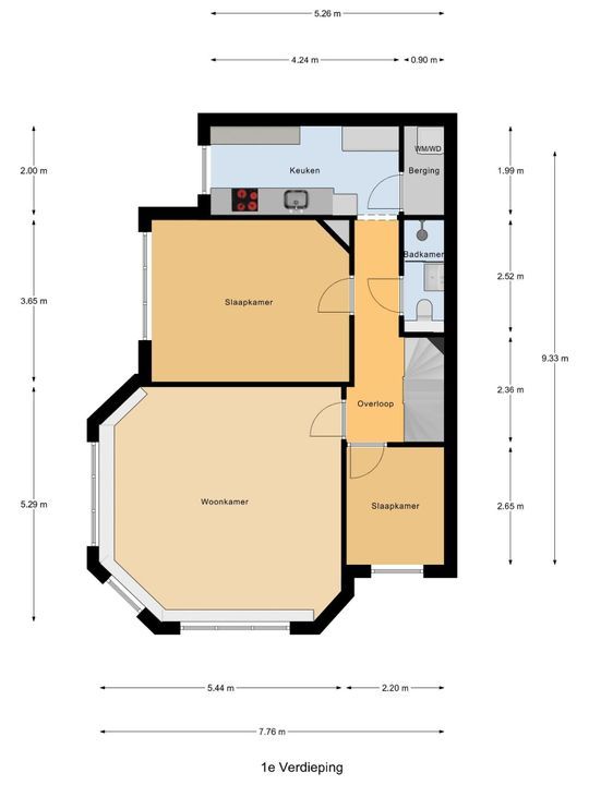 Julianalaan 90, Delft plattegrond-2