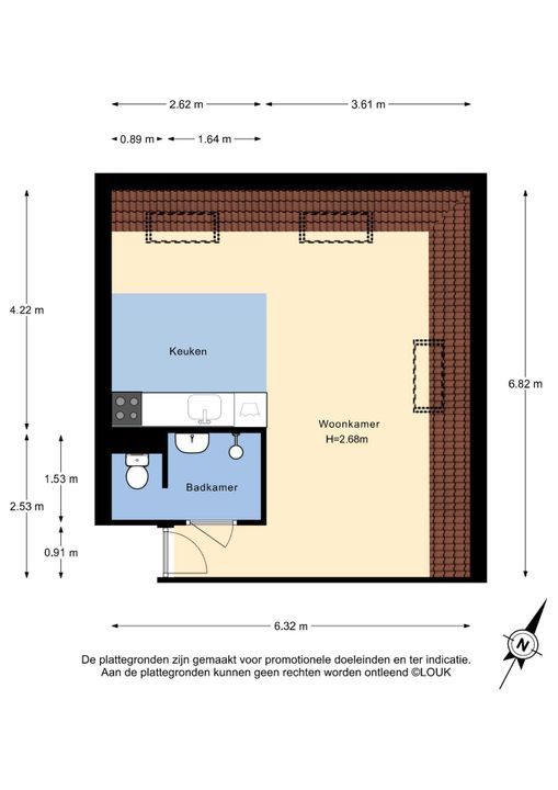 Buitenwatersloot 121 G, Delft plattegrond-0