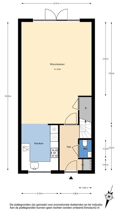 Vrouw Rijssensloot 20, Delft plattegrond-1