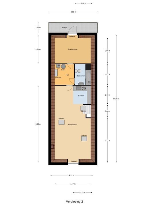 Choorstraat 36 B, Delft plattegrond-2