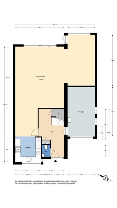 Vrijenban 47, Delfgauw plattegrond-2