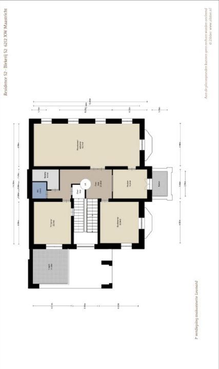 Blekerij 52 B, Maastricht plattegrond-