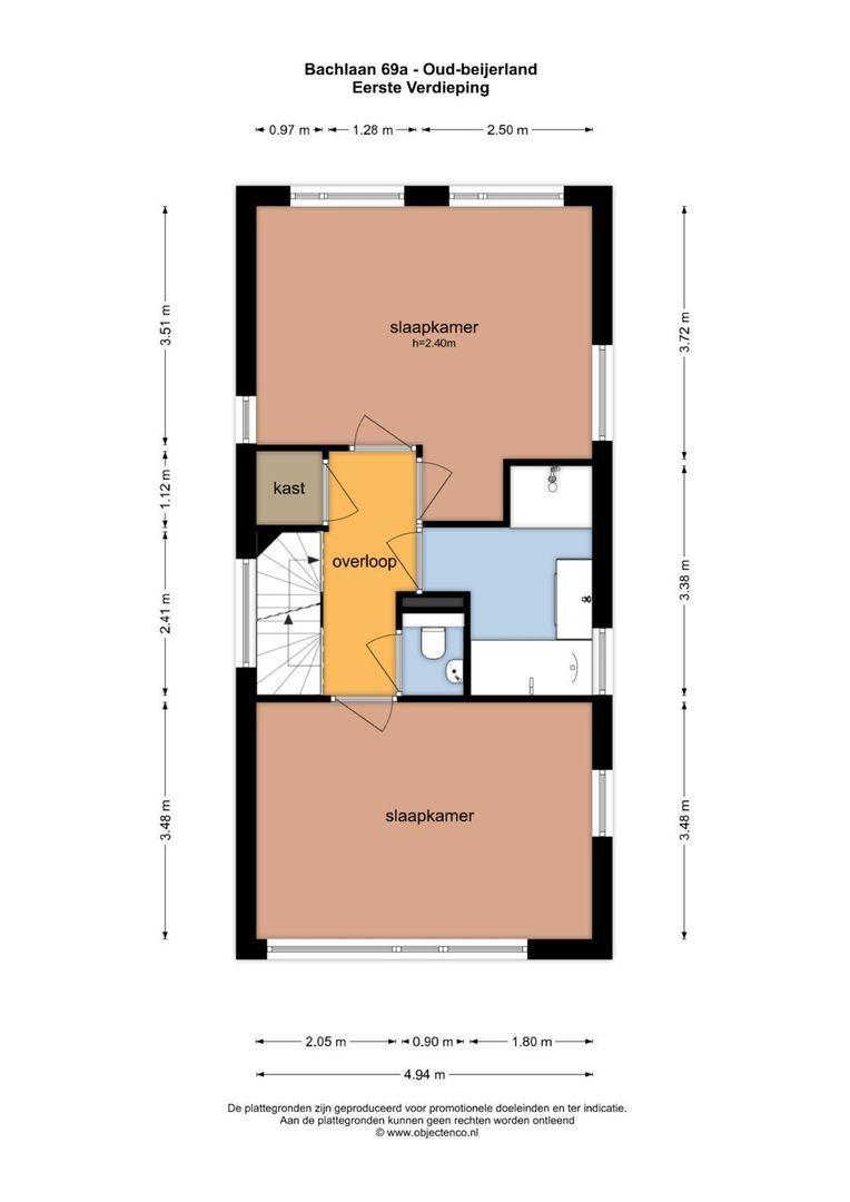 Bachlaan 69 A plattegrond-49