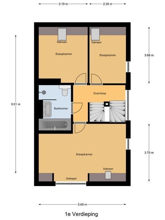 Buntwal 5 c, Nijkerkerveen plattegrond-39