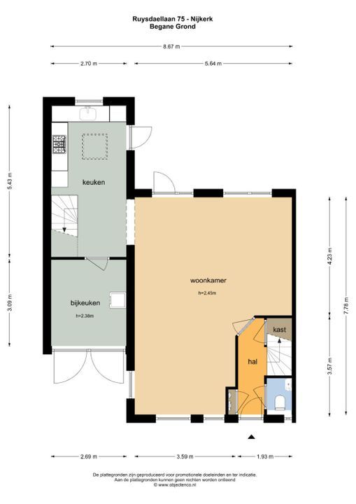 Ruysdaellaan 75, Nijkerk plattegrond-42