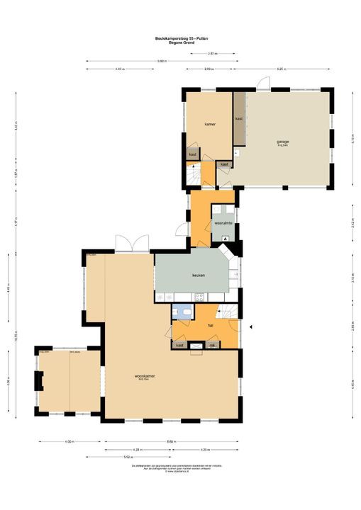 Beulekampersteeg 55, Putten plattegrond-57