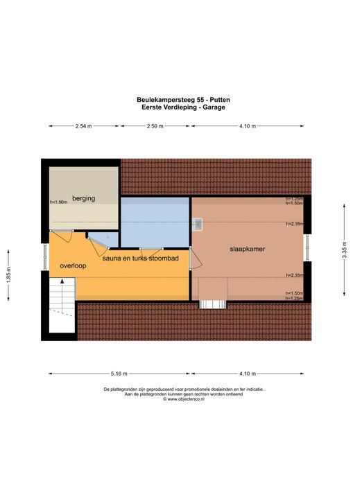 Beulekampersteeg 55, Putten plattegrond-57