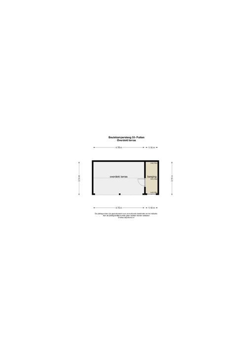 Beulekampersteeg 55, Putten plattegrond-57