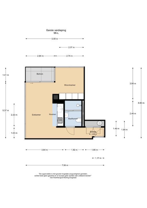 Maassluisstraat 98 L, Amsterdam plattegrond-20